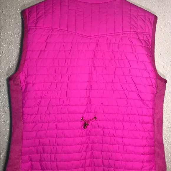 Daisy Vest Size XL Hot Pink Excellent Condition Gold Hardware 20”Arm 2 Arm 24” L - Picture 2 of 7